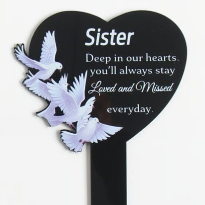 Akrilinė sodo memorialinė plokštelė lauko naudojimui