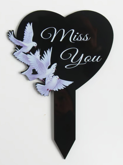 Akrilinė sodo memorialinė plokštelė lauko naudojimui