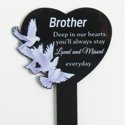 Akrilinė sodo memorialinė plokštelė lauko naudojimui