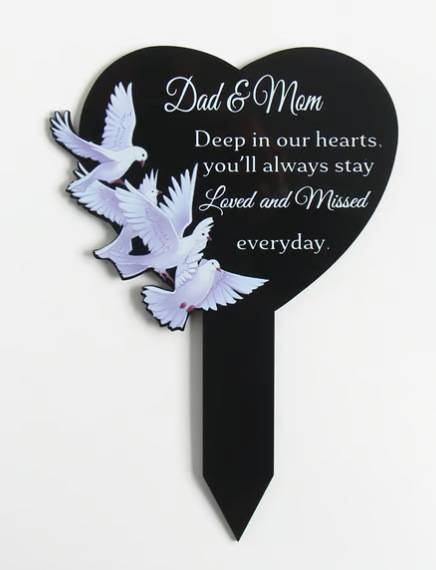 Akrilinė sodo memorialinė plokštelė lauko naudojimui