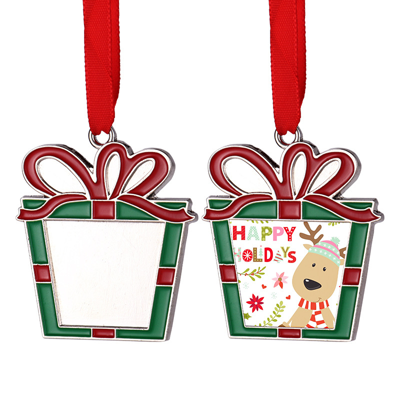 Висулки от цинкова сплав за сублимация — празни коледни украси и новогодишни метални висулки, етно-скандинавски стил