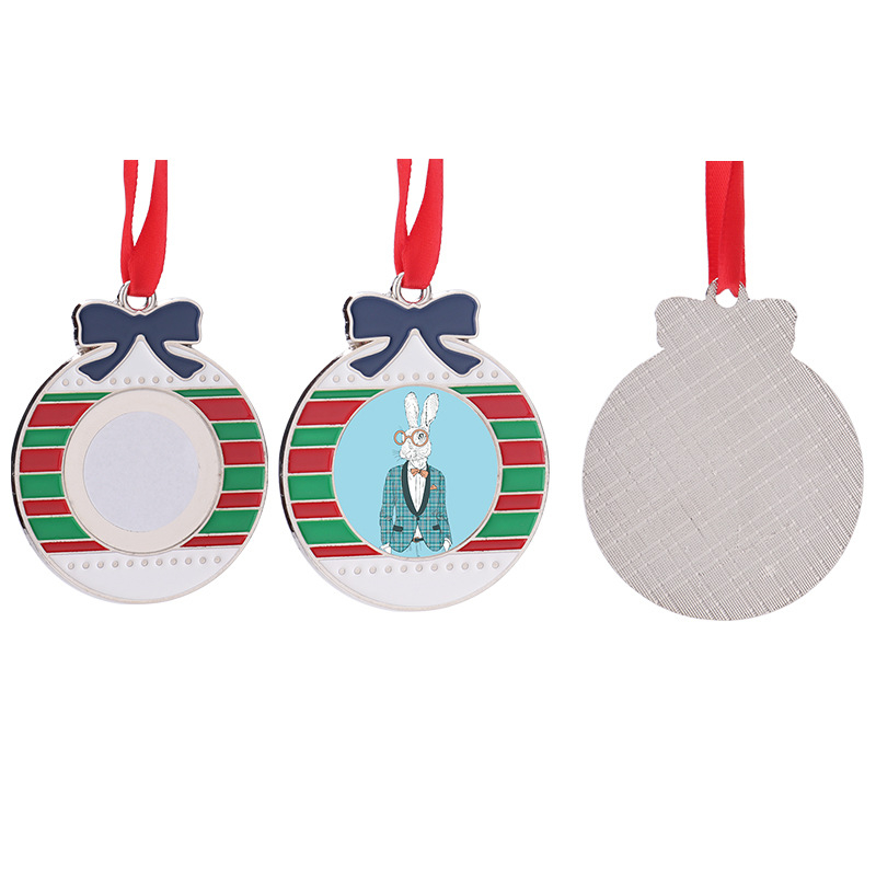 Висулки от цинкова сплав за сублимация — празни коледни украси и новогодишни метални висулки, етно-скандинавски стил