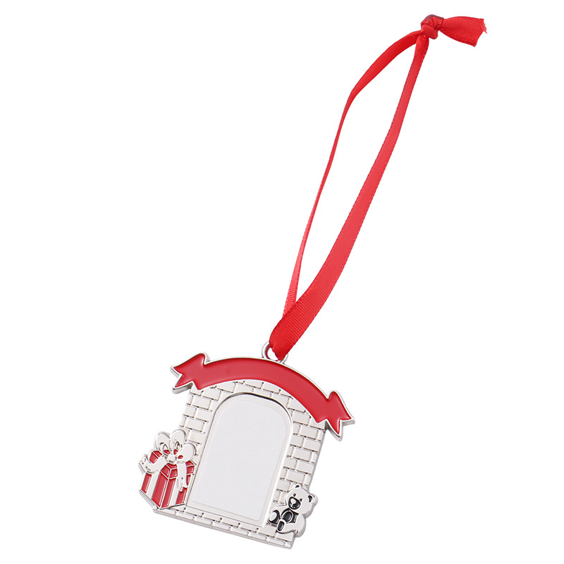 Висулки от цинкова сплав за сублимация — празни коледни украси и новогодишни метални висулки, етно-скандинавски стил