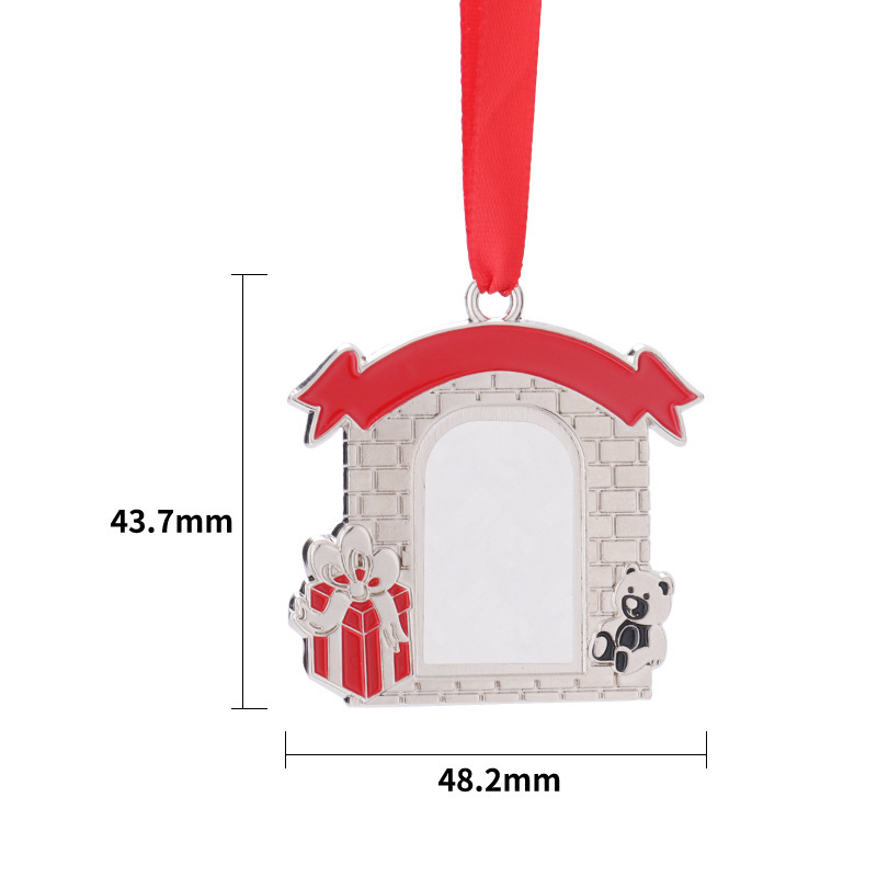Висулки от цинкова сплав за сублимация — празни коледни украси и новогодишни метални висулки, етно-скандинавски стил