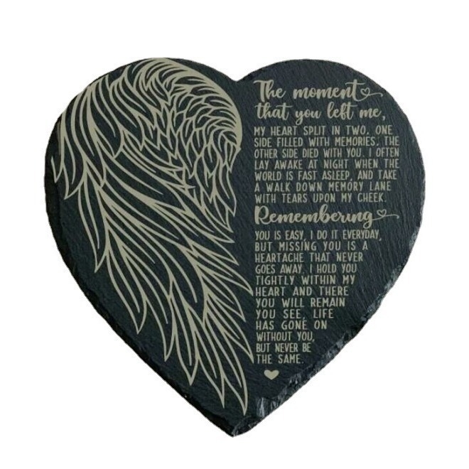 Сърцевиден камък за подарък, персонализиран DIY, паметен декоративен камък