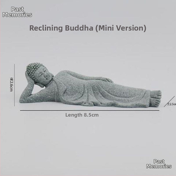 Μίνι άγαλμα Βούδα για ενυδρείο, διακοσμητικό πέτρινο Βούδα με Wenchang Pavilion, διακόσμηση βραχώδους κήπου