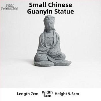 Μίνι άγαλμα Βούδα για ενυδρείο, διακοσμητικό πέτρινο Βούδα με Wenchang Pavilion, διακόσμηση βραχώδους κήπου