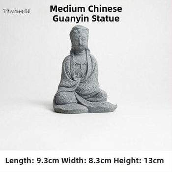 Μίνι άγαλμα Βούδα για ενυδρείο, διακοσμητικό πέτρινο Βούδα με Wenchang Pavilion, διακόσμηση βραχώδους κήπου