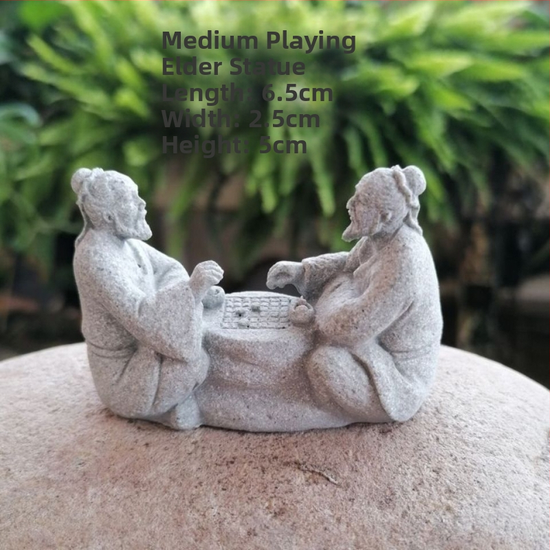 Μίνι άγαλμα Βούδα για ενυδρείο, διακοσμητικό πέτρινο Βούδα με Wenchang Pavilion, διακόσμηση βραχώδους κήπου