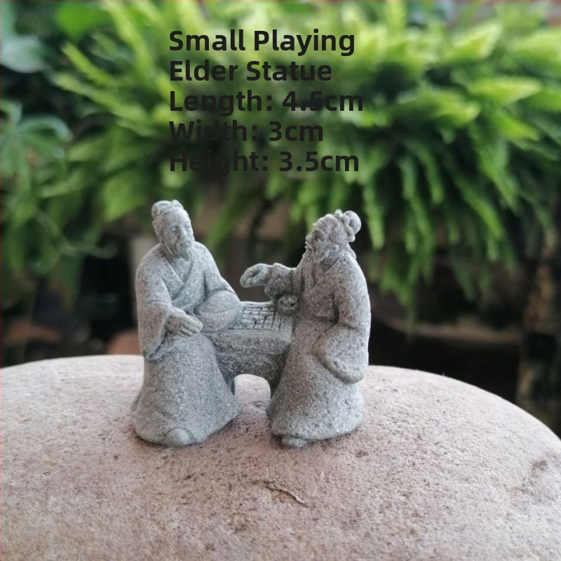 Μίνι άγαλμα Βούδα για ενυδρείο, διακοσμητικό πέτρινο Βούδα με Wenchang Pavilion, διακόσμηση βραχώδους κήπου