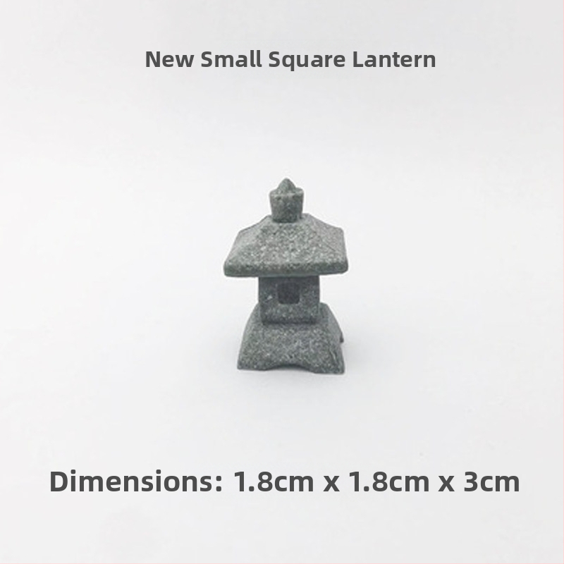 Μίνι άγαλμα Βούδα για ενυδρείο, διακοσμητικό πέτρινο Βούδα με Wenchang Pavilion, διακόσμηση βραχώδους κήπου