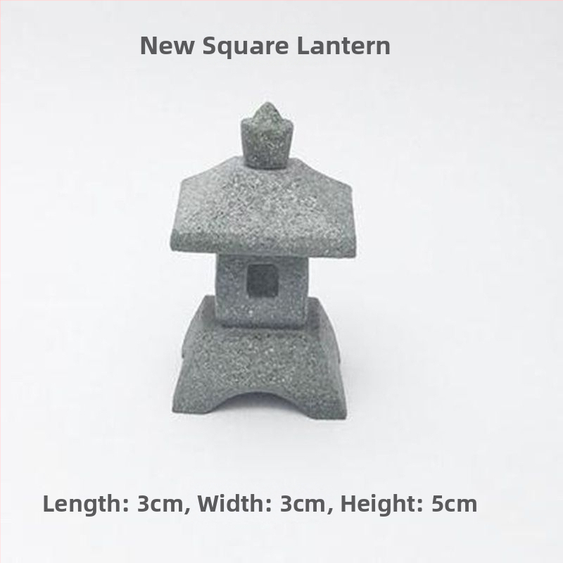 Μίνι άγαλμα Βούδα για ενυδρείο, διακοσμητικό πέτρινο Βούδα με Wenchang Pavilion, διακόσμηση βραχώδους κήπου