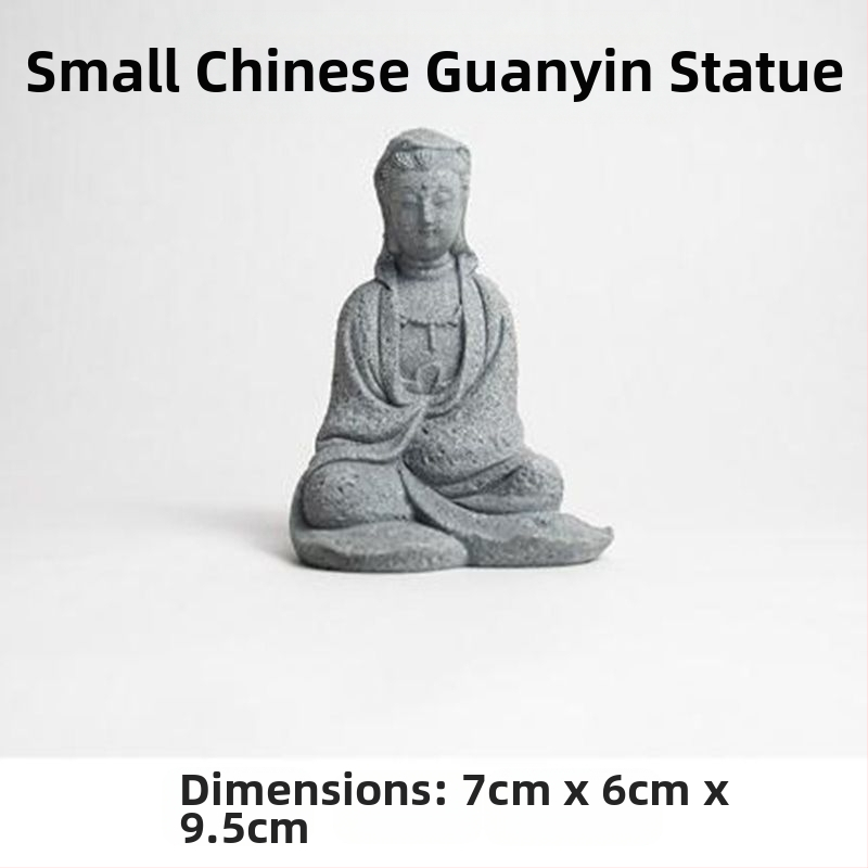 Μίνι άγαλμα Βούδα για ενυδρείο, διακοσμητικό πέτρινο Βούδα με Wenchang Pavilion, διακόσμηση βραχώδους κήπου