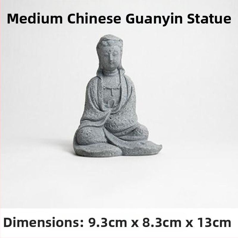 Μίνι άγαλμα Βούδα για ενυδρείο, διακοσμητικό πέτρινο Βούδα με Wenchang Pavilion, διακόσμηση βραχώδους κήπου