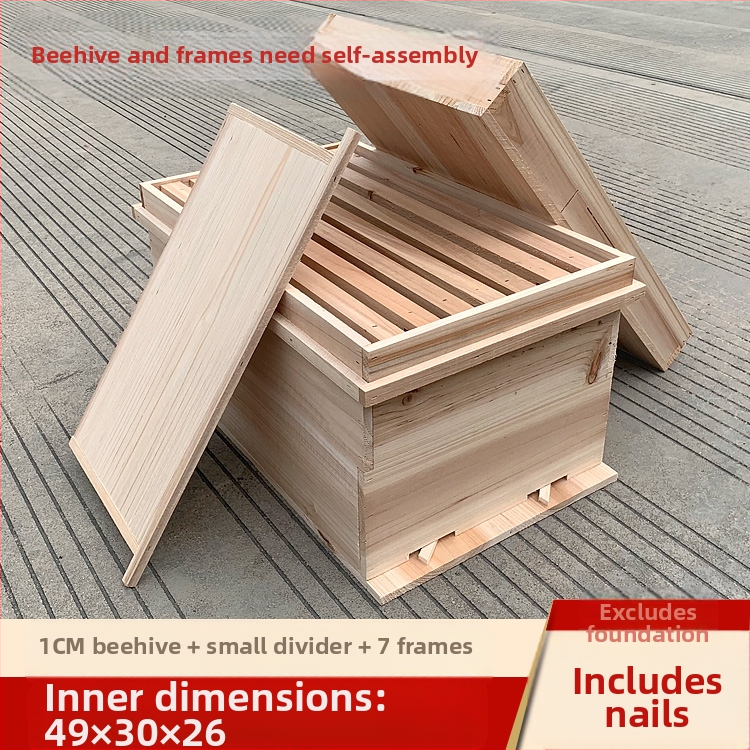 Гнездна и основна рамка за пчеларство, дървена от китайски смърч, полуготови, съвместими с китайски и италиански пчели