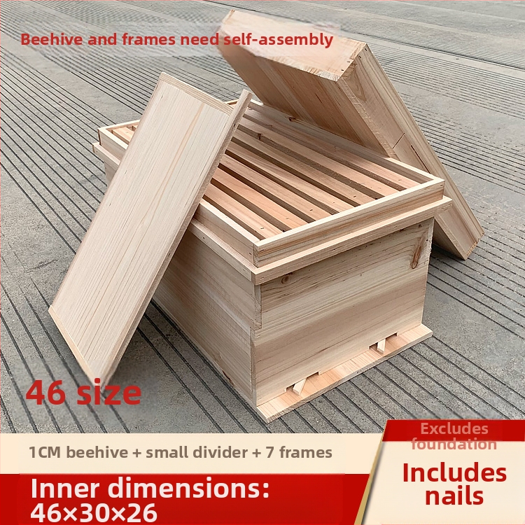 Гнездна и основна рамка за пчеларство, дървена от китайски смърч, полуготови, съвместими с китайски и италиански пчели