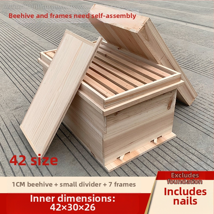 Гнездна и основна рамка за пчеларство, дървена от китайски смърч, полуготови, съвместими с китайски и италиански пчели