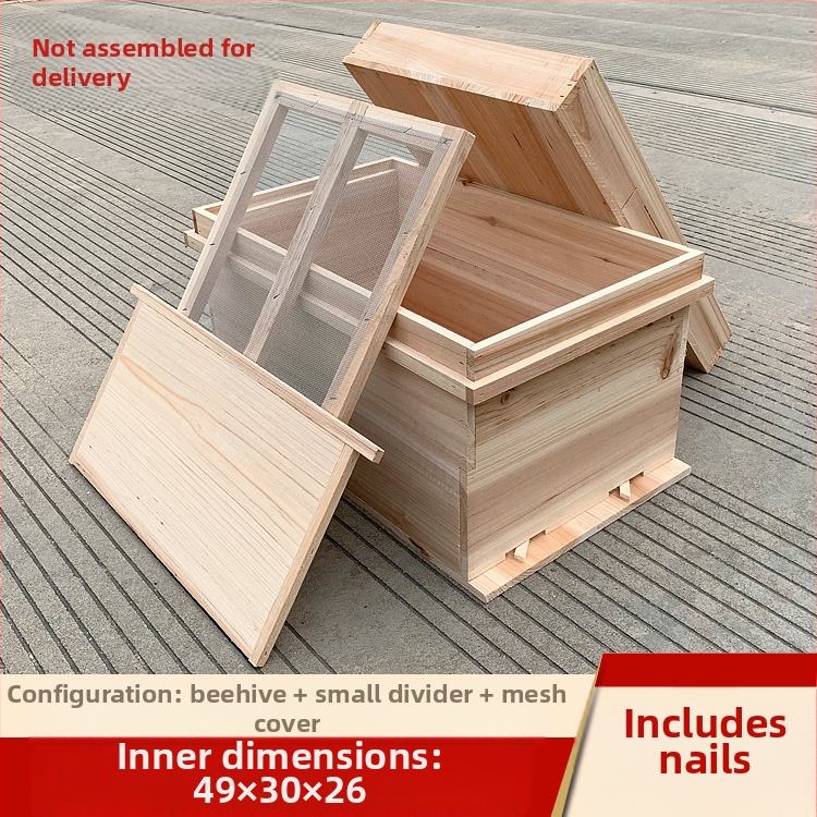 Гнездна и основна рамка за пчеларство, дървена от китайски смърч, полуготови, съвместими с китайски и италиански пчели