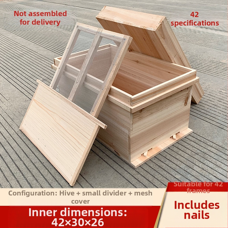 Гнездна и основна рамка за пчеларство, дървена от китайски смърч, полуготови, съвместими с китайски и италиански пчели
