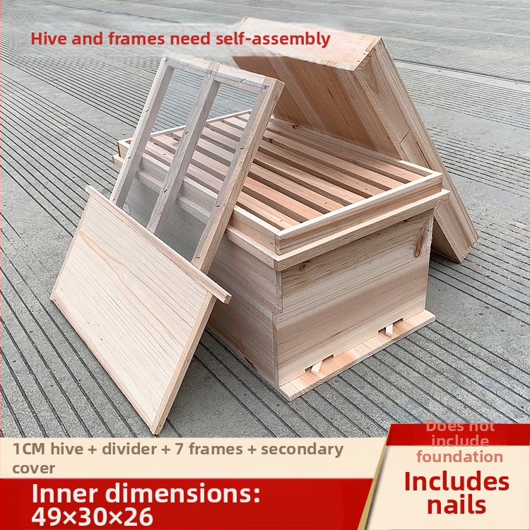 Гнездна и основна рамка за пчеларство, дървена от китайски смърч, полуготови, съвместими с китайски и италиански пчели