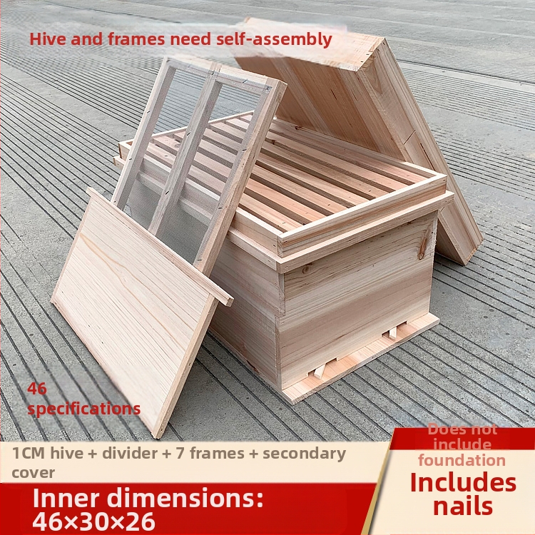 Гнездна и основна рамка за пчеларство, дървена от китайски смърч, полуготови, съвместими с китайски и италиански пчели