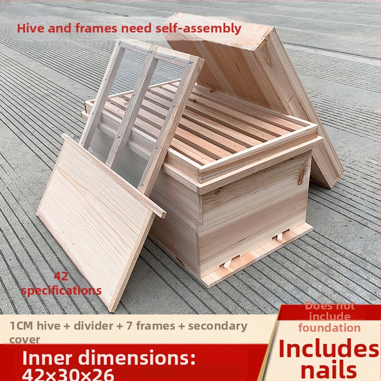 Гнездна и основна рамка за пчеларство, дървена от китайски смърч, полуготови, съвместими с китайски и италиански пчели