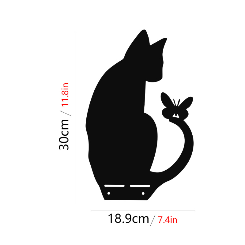 Kovácsoltvas macska kertdísz - modern minimalista stílus (Anyag: Vas; Márka: Yiwo; Kategória: Állatok; Alkalmazási terület: Kert; Stílus: Modern minimalizmus)