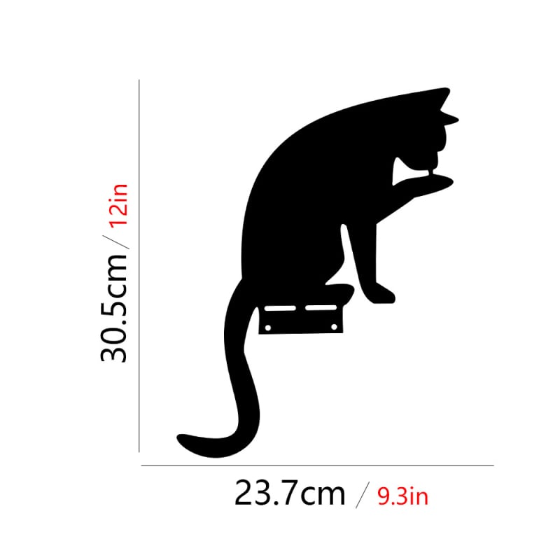 Kovácsoltvas macska kertdísz - modern minimalista stílus (Anyag: Vas; Márka: Yiwo; Kategória: Állatok; Alkalmazási terület: Kert; Stílus: Modern minimalizmus)