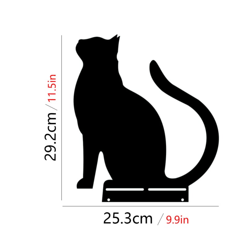 Kovácsoltvas macska kertdísz - modern minimalista stílus (Anyag: Vas; Márka: Yiwo; Kategória: Állatok; Alkalmazási terület: Kert; Stílus: Modern minimalizmus)