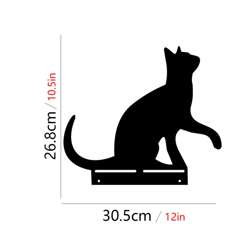 Kovácsoltvas macska kertdísz - modern minimalista stílus (Anyag: Vas; Márka: Yiwo; Kategória: Állatok; Alkalmazási terület: Kert; Stílus: Modern minimalizmus)