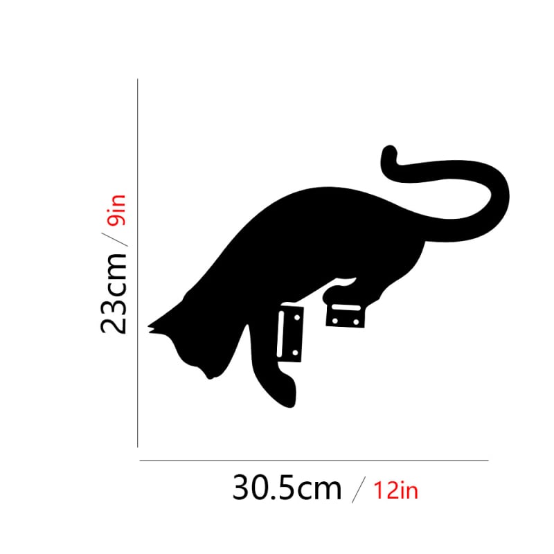 Kovácsoltvas macska kertdísz - modern minimalista stílus (Anyag: Vas; Márka: Yiwo; Kategória: Állatok; Alkalmazási terület: Kert; Stílus: Modern minimalizmus)