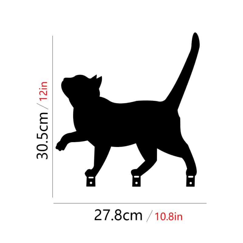 Kovácsoltvas macska kertdísz - modern minimalista stílus (Anyag: Vas; Márka: Yiwo; Kategória: Állatok; Alkalmazási terület: Kert; Stílus: Modern minimalizmus)