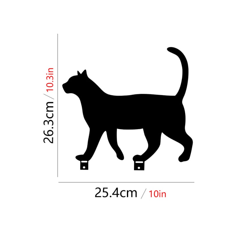 Kovácsoltvas macska kertdísz - modern minimalista stílus (Anyag: Vas; Márka: Yiwo; Kategória: Állatok; Alkalmazási terület: Kert; Stílus: Modern minimalizmus)