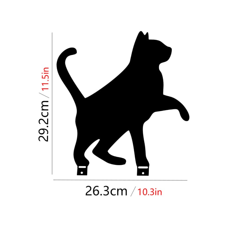 Kovácsoltvas macska kertdísz - modern minimalista stílus (Anyag: Vas; Márka: Yiwo; Kategória: Állatok; Alkalmazási terület: Kert; Stílus: Modern minimalizmus)