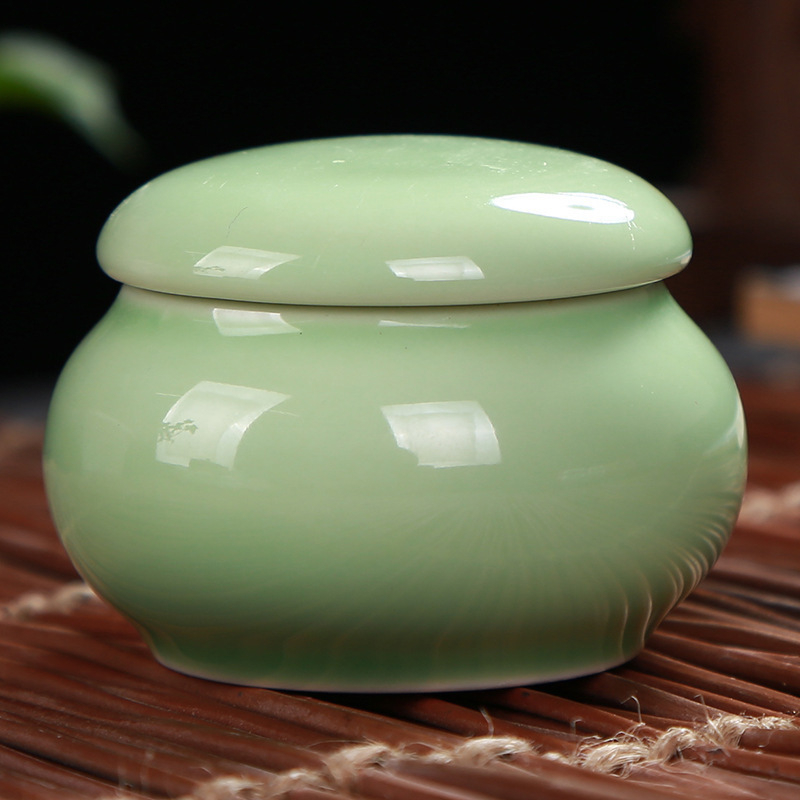 Zománc kerámia tárolóedény, többfunkciós tea- és kozmetikai tárolásra, lezárható, Lanxing Ceramics, modern letisztult stílus, testreszabható minta