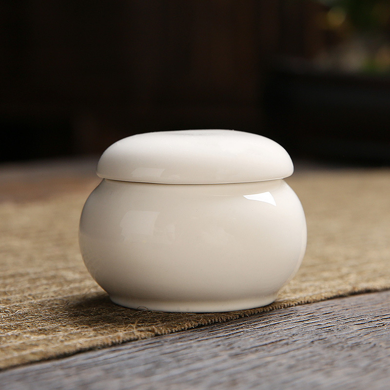 Zománc kerámia tárolóedény, többfunkciós tea- és kozmetikai tárolásra, lezárható, Lanxing Ceramics, modern letisztult stílus, testreszabható minta