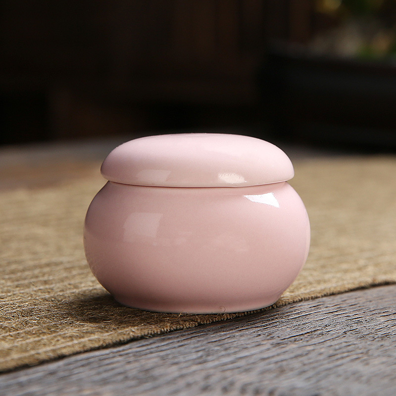 Zománc kerámia tárolóedény, többfunkciós tea- és kozmetikai tárolásra, lezárható, Lanxing Ceramics, modern letisztult stílus, testreszabható minta