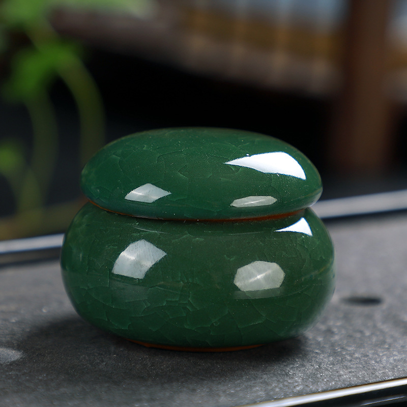 Zománc kerámia tárolóedény, többfunkciós tea- és kozmetikai tárolásra, lezárható, Lanxing Ceramics, modern letisztult stílus, testreszabható minta