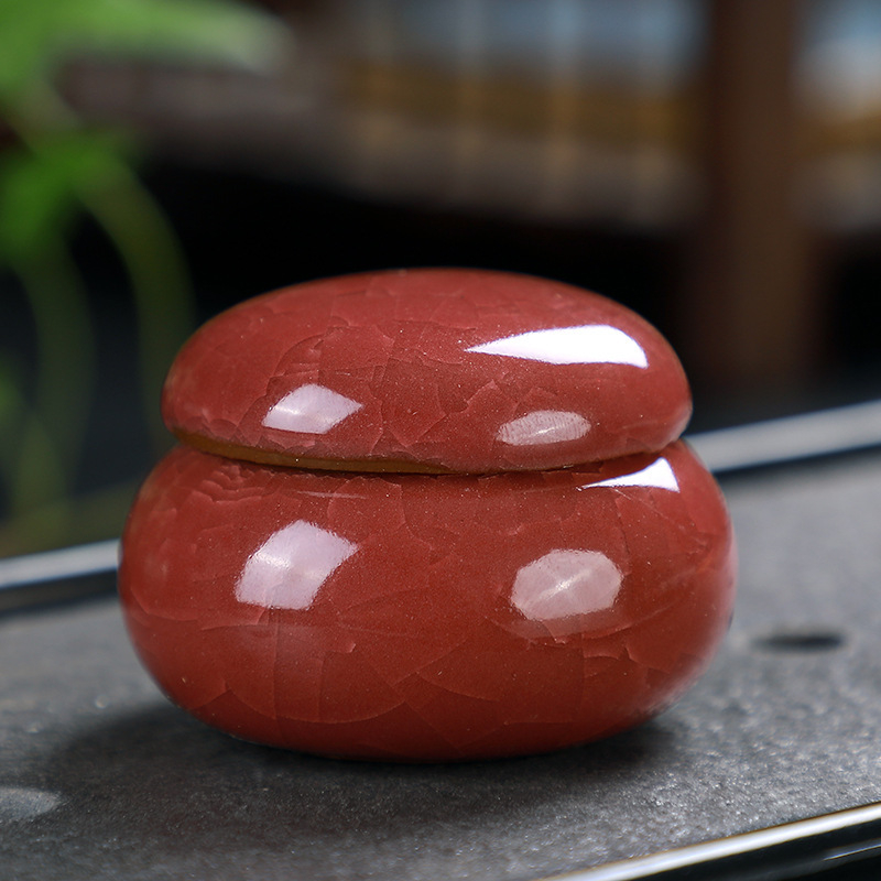 Zománc kerámia tárolóedény, többfunkciós tea- és kozmetikai tárolásra, lezárható, Lanxing Ceramics, modern letisztult stílus, testreszabható minta