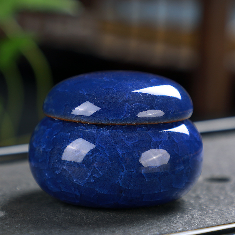 Zománc kerámia tárolóedény, többfunkciós tea- és kozmetikai tárolásra, lezárható, Lanxing Ceramics, modern letisztult stílus, testreszabható minta