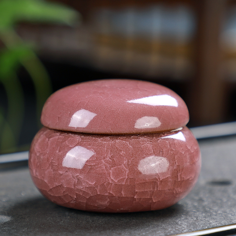 Zománc kerámia tárolóedény, többfunkciós tea- és kozmetikai tárolásra, lezárható, Lanxing Ceramics, modern letisztult stílus, testreszabható minta
