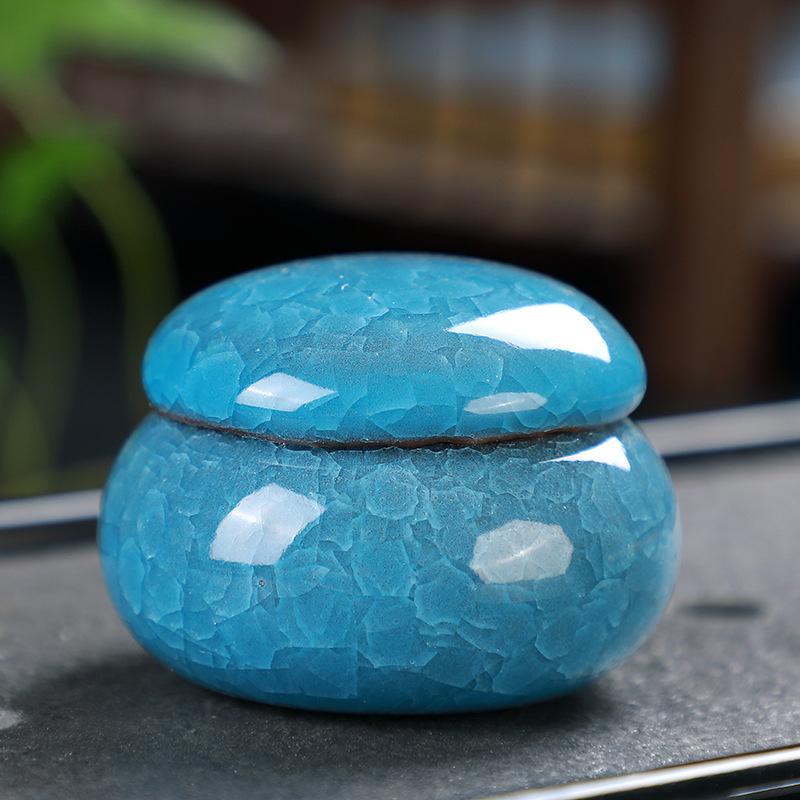 Zománc kerámia tárolóedény, többfunkciós tea- és kozmetikai tárolásra, lezárható, Lanxing Ceramics, modern letisztult stílus, testreszabható minta