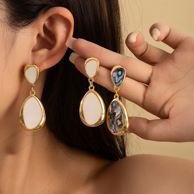 Γεωμετρικά σκουλαρίκια από κράμα ψευδαργύρου, με βύσματα από 925 ασήμι, ηλεκτροπλατινωμένα, γαλλικό vintage στυλ