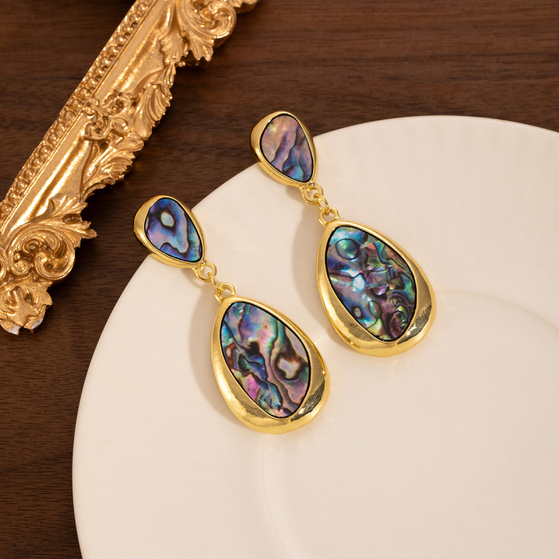 Γεωμετρικά σκουλαρίκια από κράμα ψευδαργύρου, με βύσματα από 925 ασήμι, ηλεκτροπλατινωμένα, γαλλικό vintage στυλ