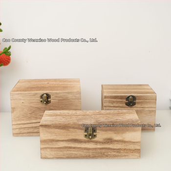 Ξύλινο κουτί αποθήκευσης φιγούρων από παουλόβνια με κλειδωμένο καπάκι, μοντέλο wx-5-15, χωρητικότητα 1 L