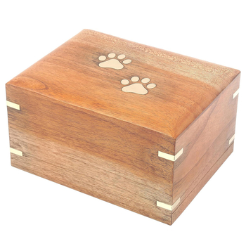 Koka mājdzīvnieku urnai – mūsdienīgs minimālisma dizains, kods Zk0416, materiāls: koks, iespēja logotipa drukāšanai
