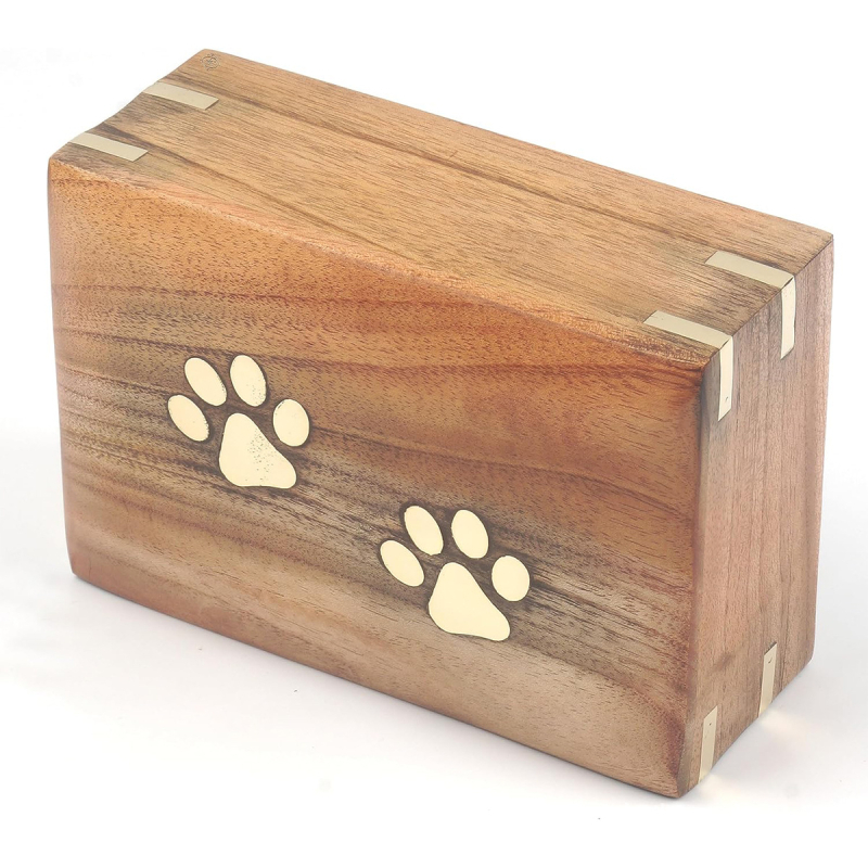 Koka mājdzīvnieku urnai – mūsdienīgs minimālisma dizains, kods Zk0416, materiāls: koks, iespēja logotipa drukāšanai