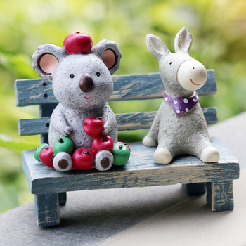 South Academy Chuanfang derva mini kėdė dekoratyvinis elementas mikro kraštovaizdžiams ir sukulentų vazonėliams • medžiaga: derva • gamybos procesas: dervos procesas • stilius: paprastas