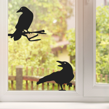 Kovácsoltvas holló kert plug-in dísz, kültéri dekoráció, fém, modern stílus