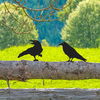 Kovácsoltvas holló kert plug-in dísz, kültéri dekoráció, fém, modern stílus